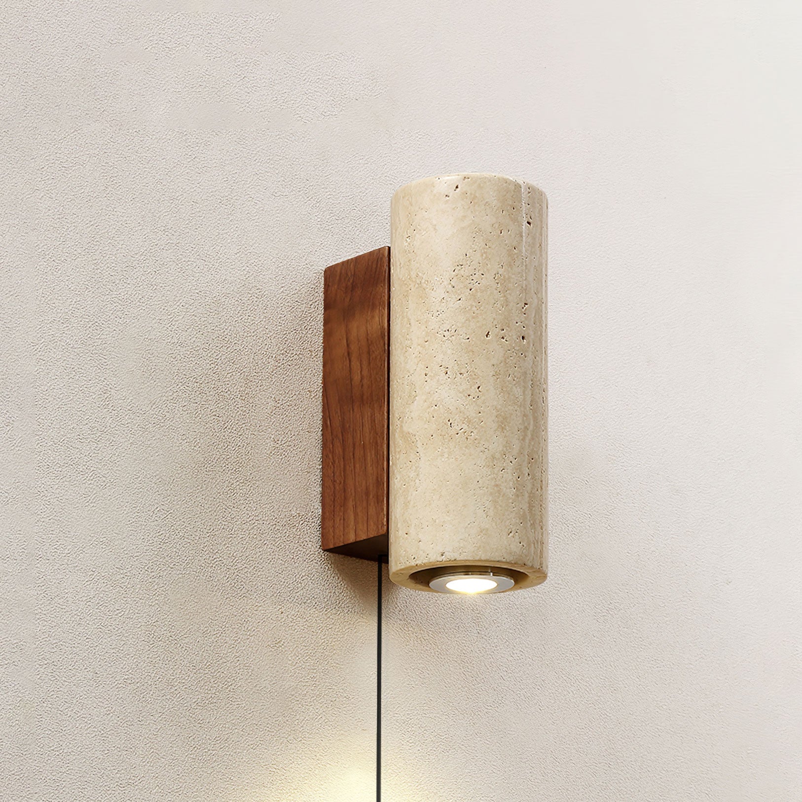 Modern LED Wall Sconce Plug-in Light Fixture - Adjustable Swing Arm for Bedroom, Living Room & Hallway Lighting - Energy Efficient Indoor Wall Lamp with On/Off Switch