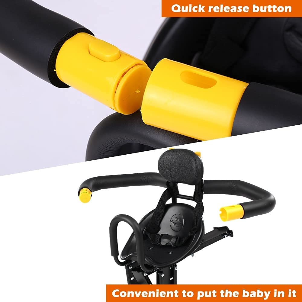 **SXZHSM Kids Bike Front Mount Seat - Adjustable & Safe Child Bicycle Carrier with Handrail for Toddlers & Infants - Compatible with Mountain Bikes, Road Bikes & Commuting - Perfect for Family Rides, Outdoor Adventures & Daily Errands**