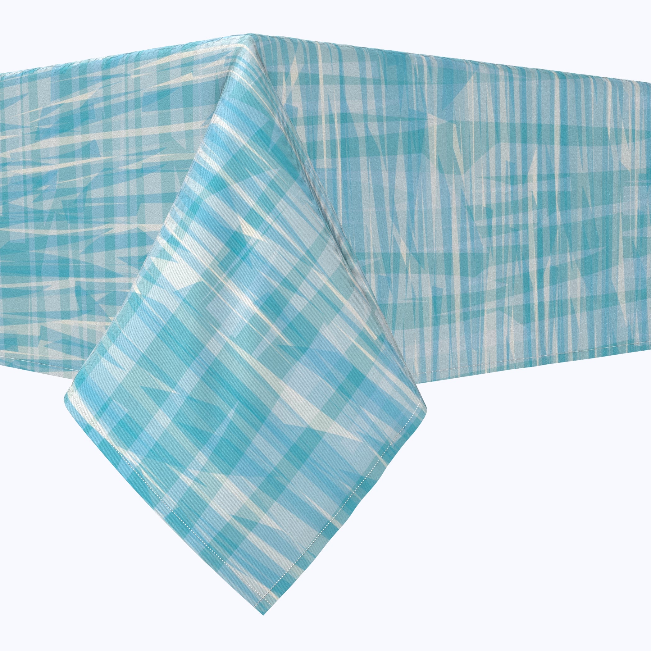 Modern Ocean Blue Cotton Throw Blanket - Soft & Cozy Rectangle Blanket for Living Room, Bedroom, or Outdoor Use