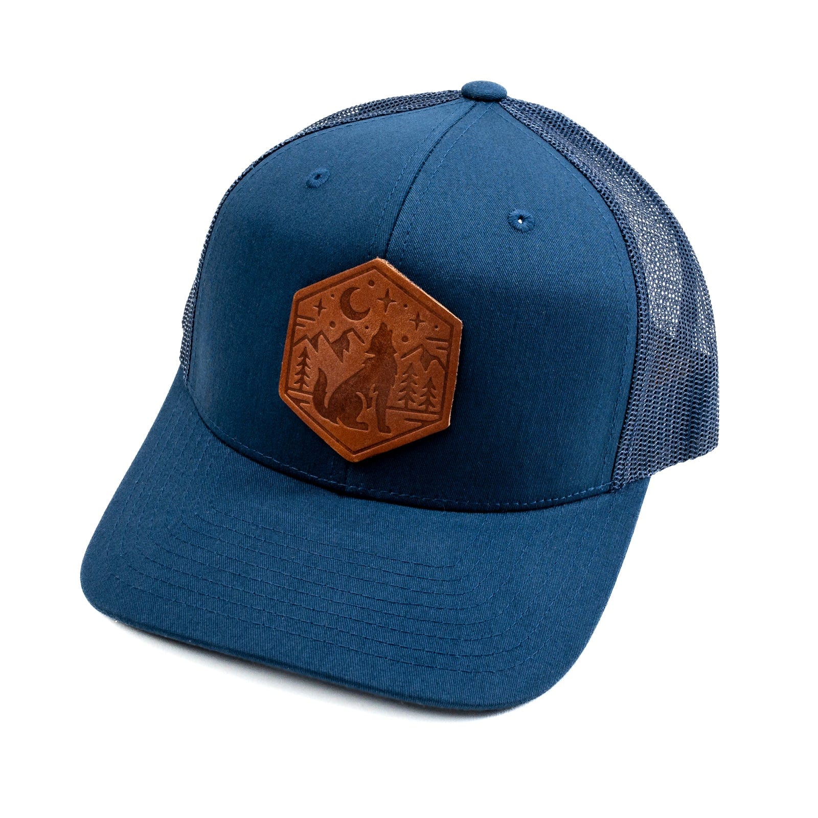 Howling Wolf Trucker Hat for Men & Women - Adjustable Snapback Cap for Outdoor, Hiking, and Casual Wear