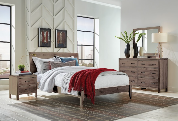 2 West 6 Drawer Chest - Modern Wooden Dresser for Bedroom, Solid Oak Storage Cabinet with Smooth Gliding Drawers - Perfect for Bedroom Furniture, Closet Organization & Home Decor