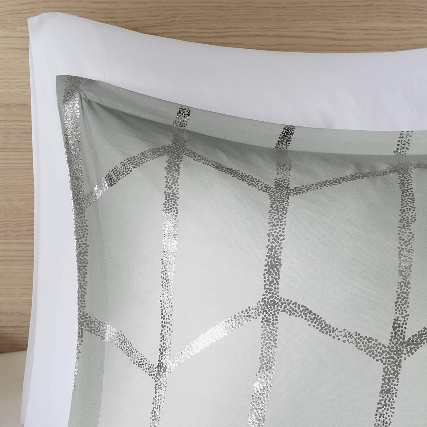 Premium Raina Comforter Set - Full/Queen Size, Soft Grey & Silver Bedding - Perfect for Master Bedroom, Guest Room & Cozy Home Decor