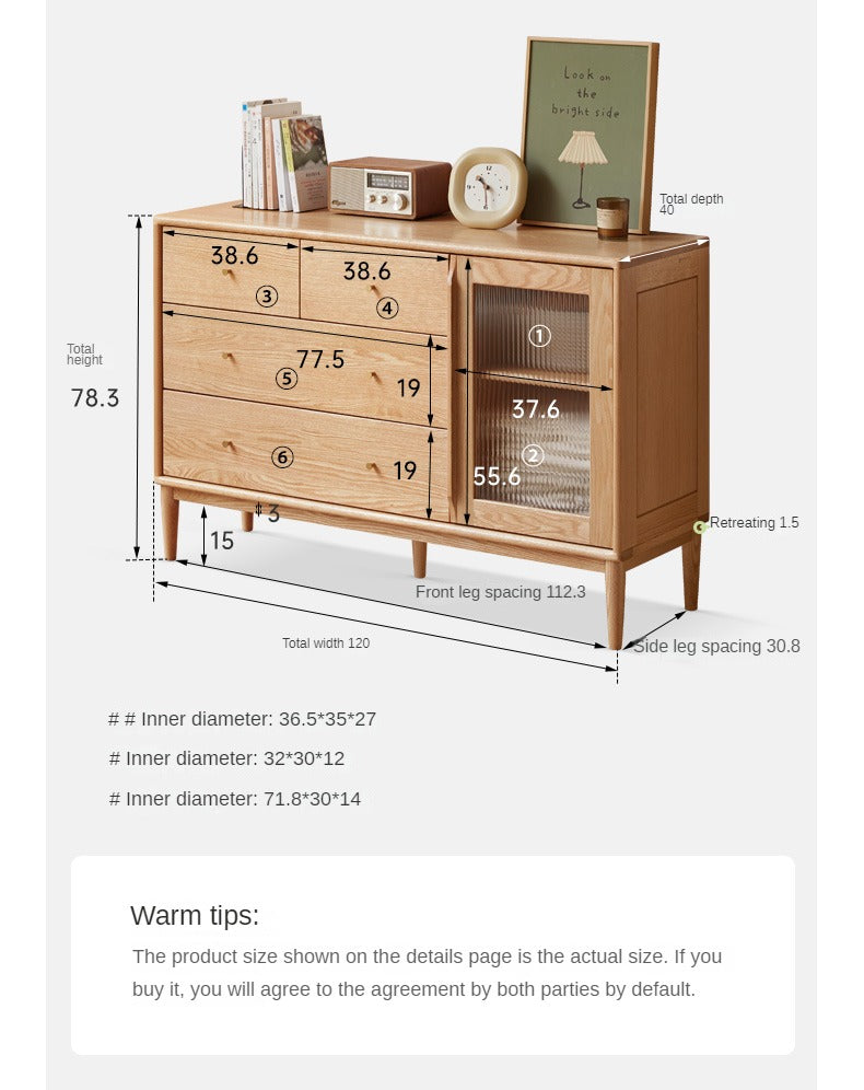 Solid Oak Wood Storage Cabinet with Doors - Organize Your Home, Office, or Closet - Perfect for Bedroom, Living Room & Entryway Storage