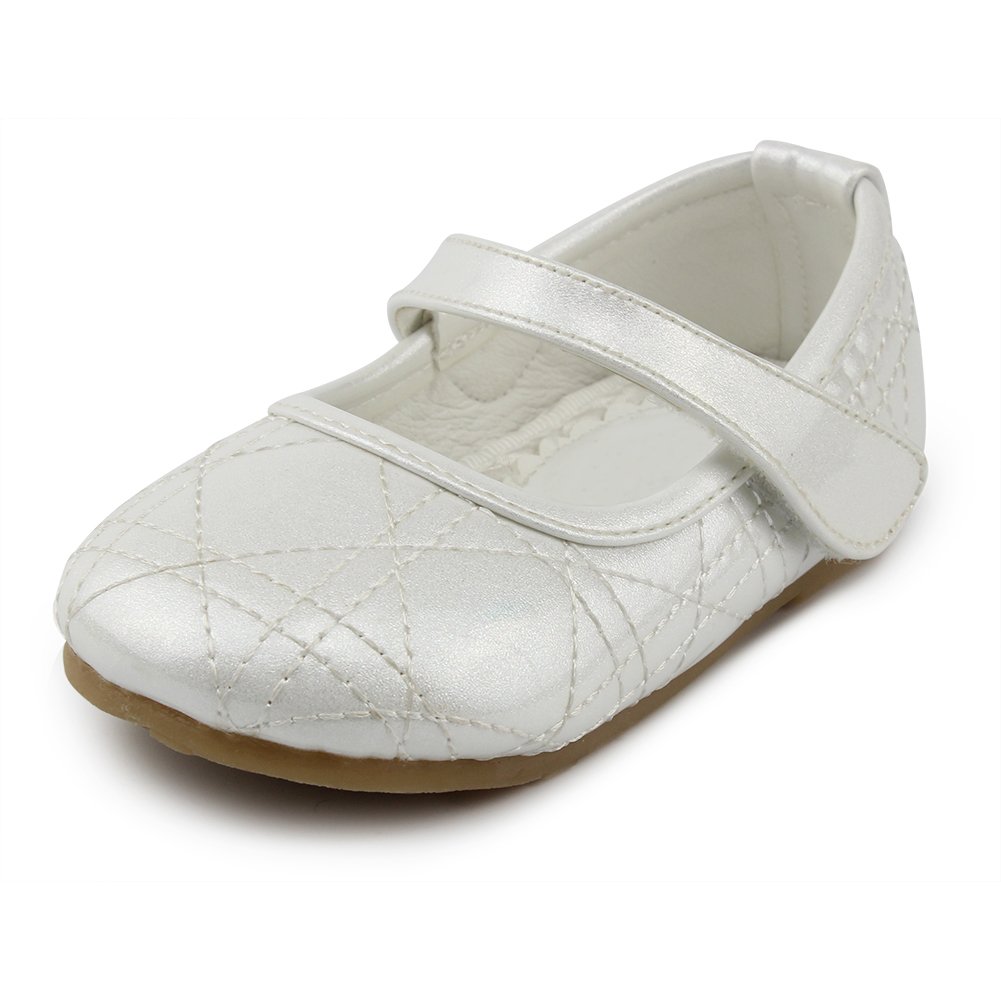 Chiximaxu Girls' School Uniform Dress & Mary Jane Ballet Flats Set - Toddler/Little Kid Sizes - Perfect for School, Parties & Special Occasions