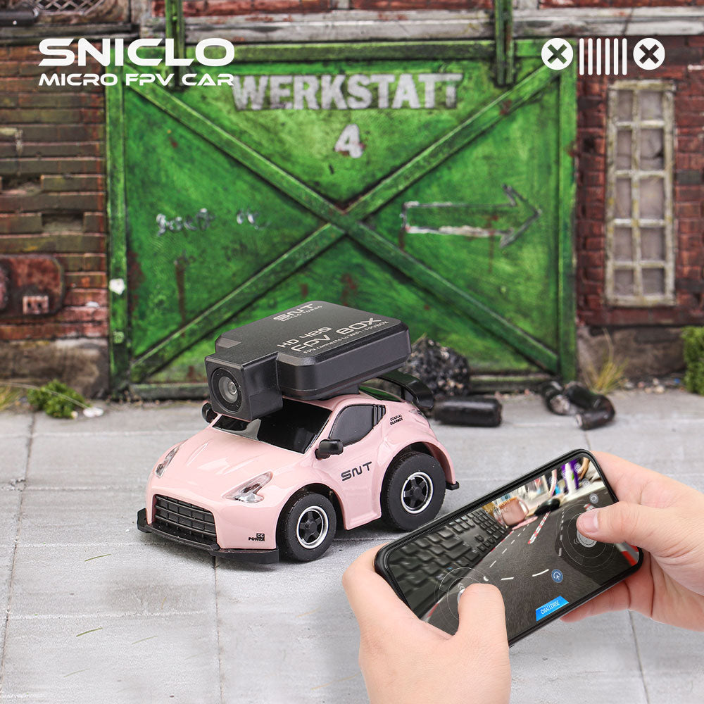 SNICLO Atom Q WiFi FPV RC Car - 1/100 Scale Micro RTR Racer 370z - High Speed Remote Control Toy for Kids & Adults - Perfect for Indoor Racing, Backyard Fun & FPV Drifting