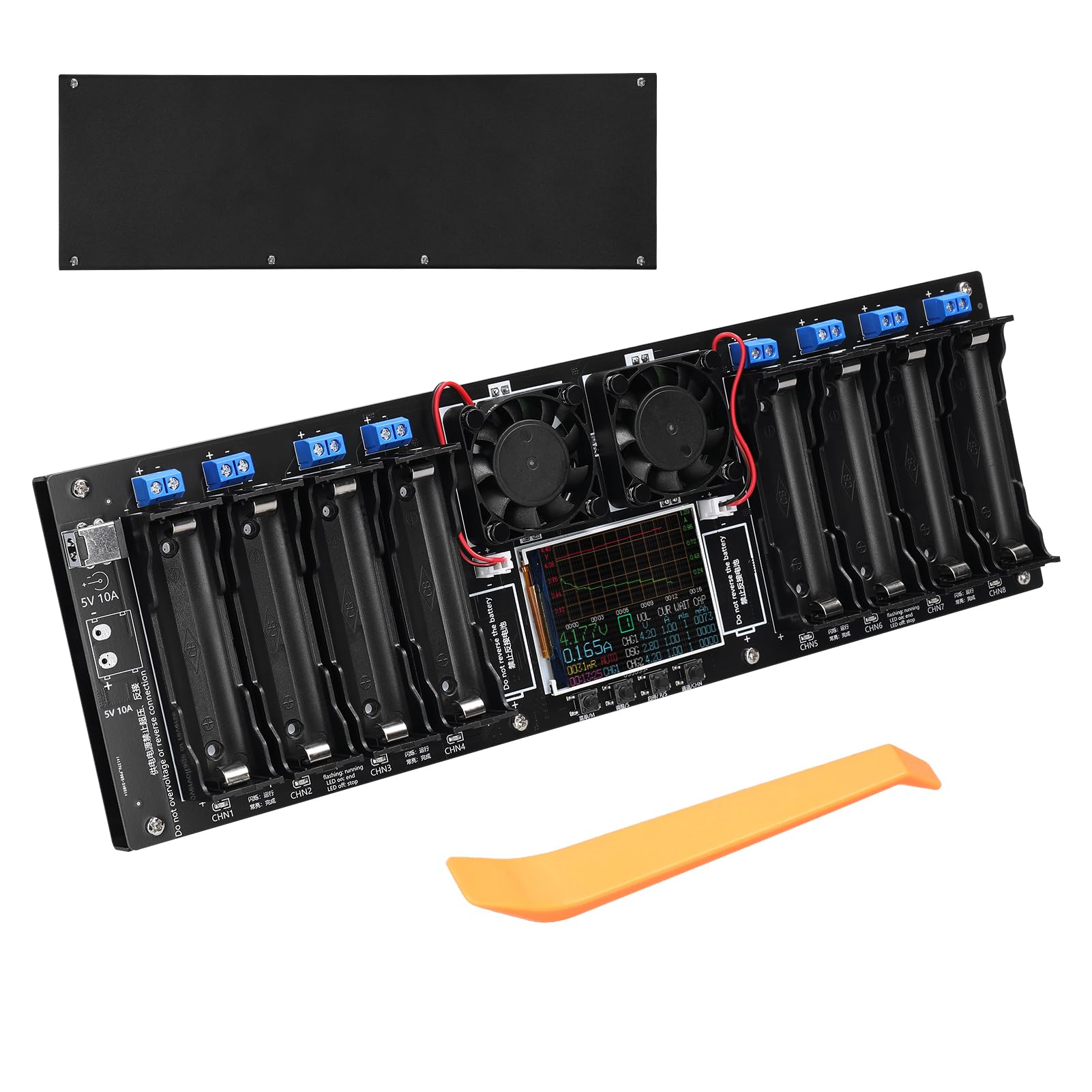 HUIOP 8-Channel 18650 Battery Tester with 2.4