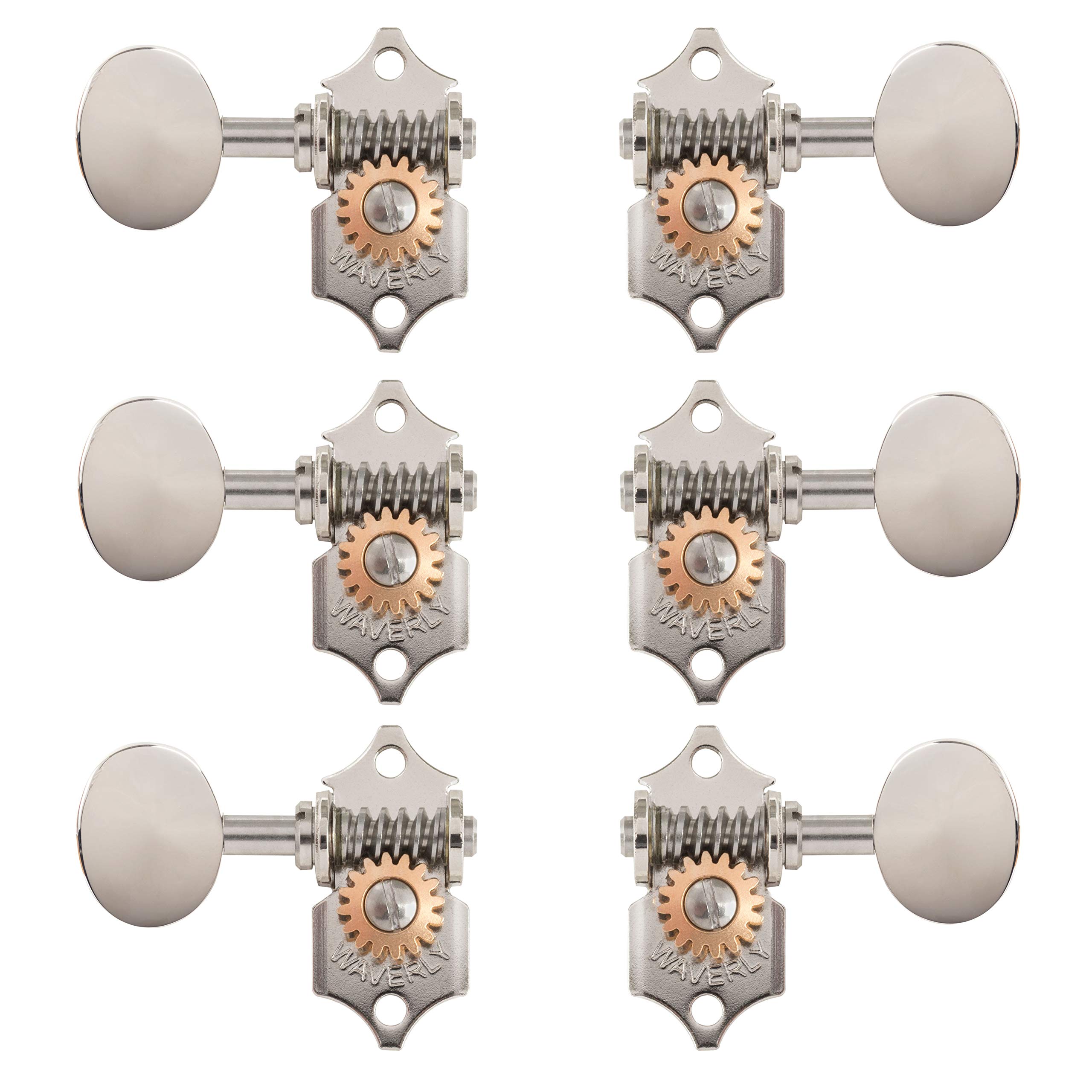 Waverly Oval Knob Anniversary Collection with Ivoroid Pins and Buttons - Vintage Guitar Tuning Pegs for Gibson Les Paul & SG Models - Perfect for Musicians & Collectors
