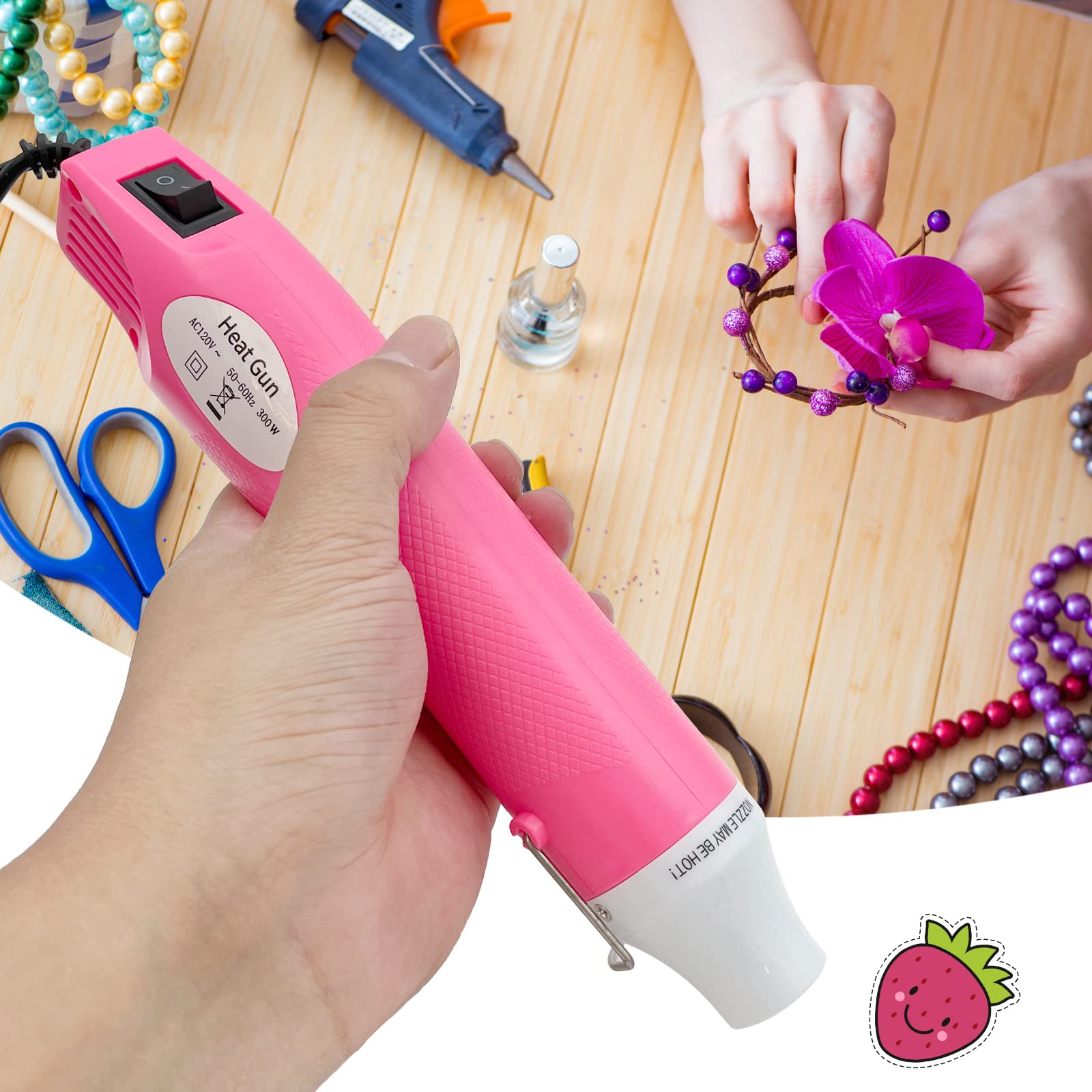 Mini Heat Gun - Portable Hot Air Gun Tool for DIY Crafts, Embossing, Shrink Wrapping, Paint Drying & More | Perfect for Home Projects, Art Creations & Professional Use