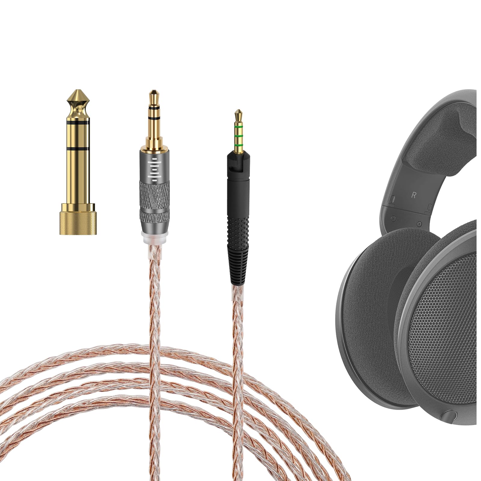 Geekria Apollo Replacement Cable for Sennheiser HD 620S/599/598/550/505 Headphones - 2.5mm HiFi Audiophile Cord (10ft/3m) - Perfect for Home Studio, Gaming & Music Listening