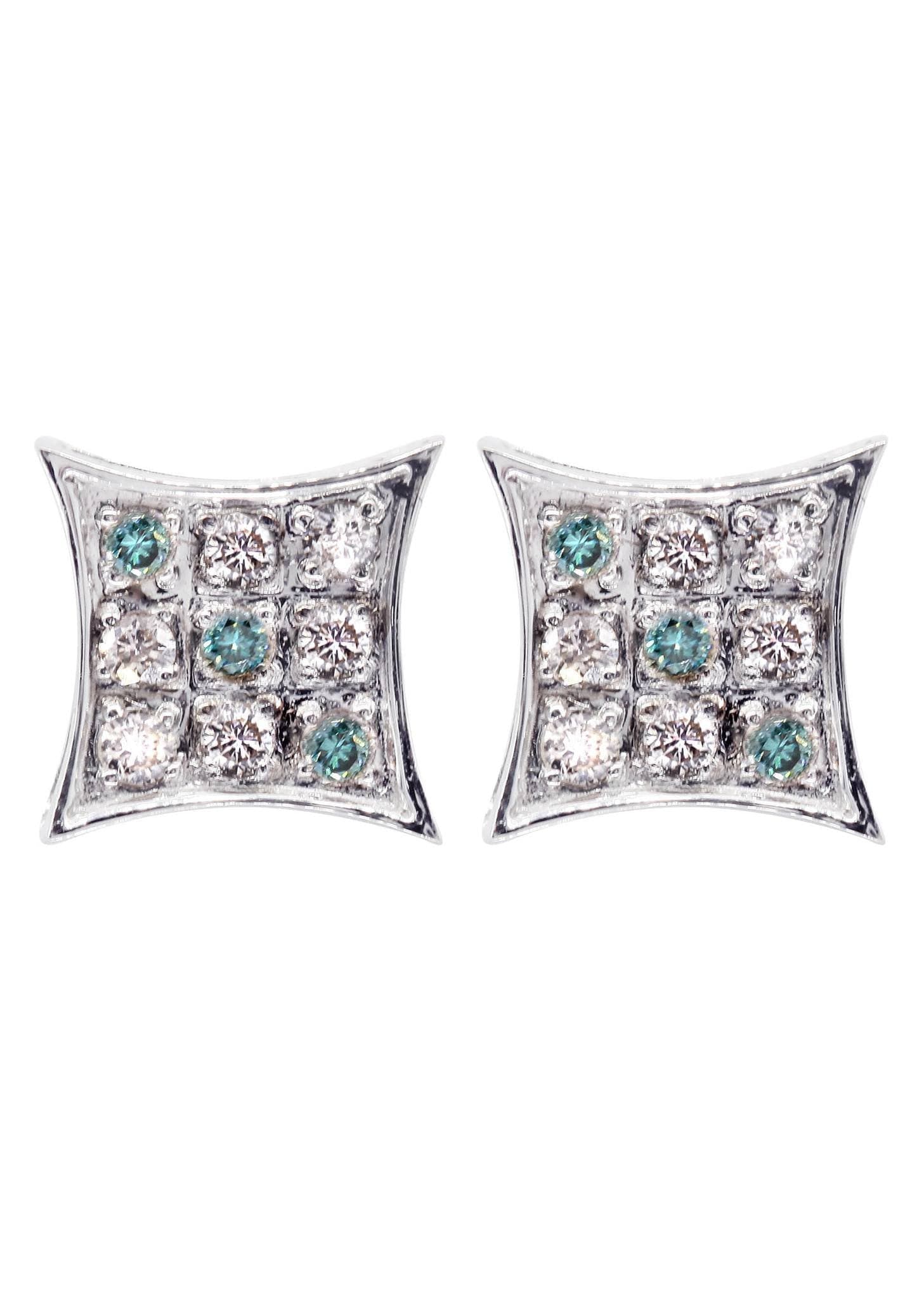 0.22 Carat Diamond Stud Earrings for Men in 14K White Gold - Perfect for Gifts, Weddings & Special Occasions