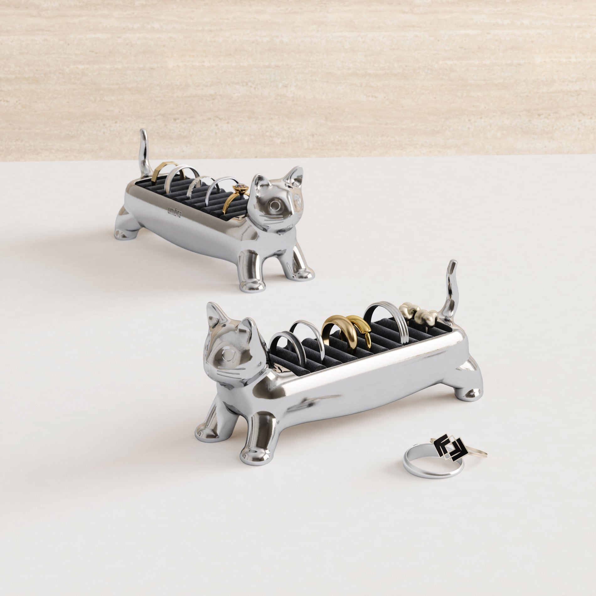 Stylish Cat Ring Holder - Cute & Functional Jewelry Organizer for Rings, Earrings & Small Accessories - Perfect for Bathroom, Bedroom & Vanity Decor