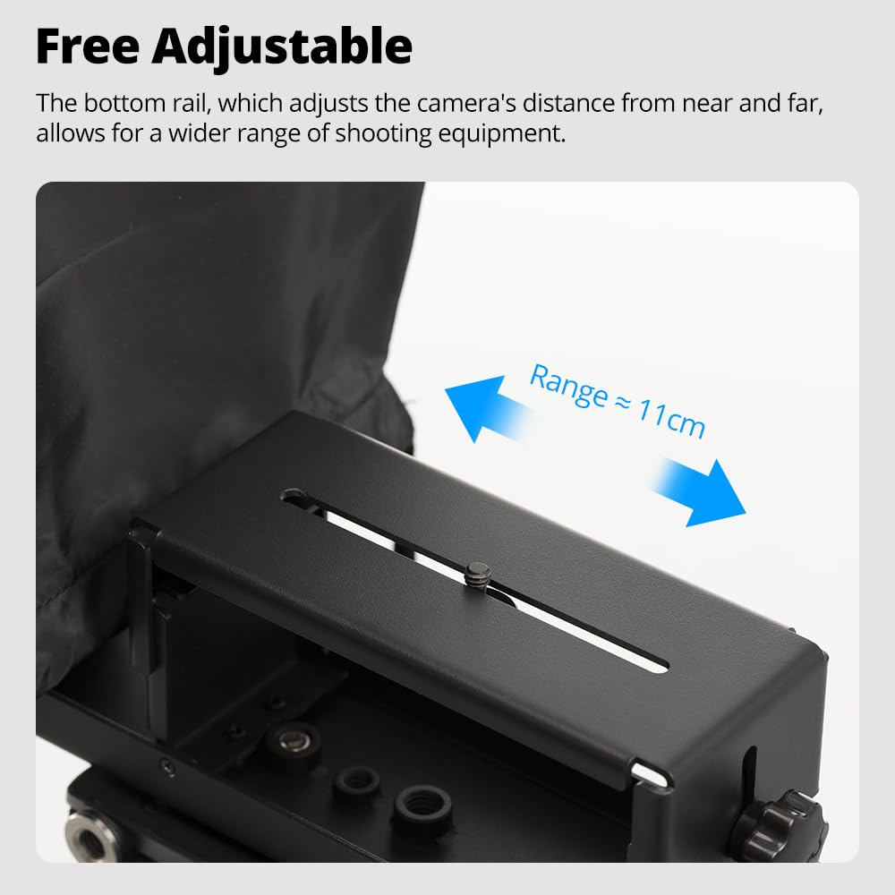 AMBITFUL T14 Pro 14'' Teleprompter for Camera - Compatible with iPad, Android Tablet & Smartphone | Remote & App Control | No Assembly Required | Works with iOS & Android | Perfect for Online Teaching, Interviews, Vlogging & Live Streaming | Professional Video Recording Equipment for Content Creators