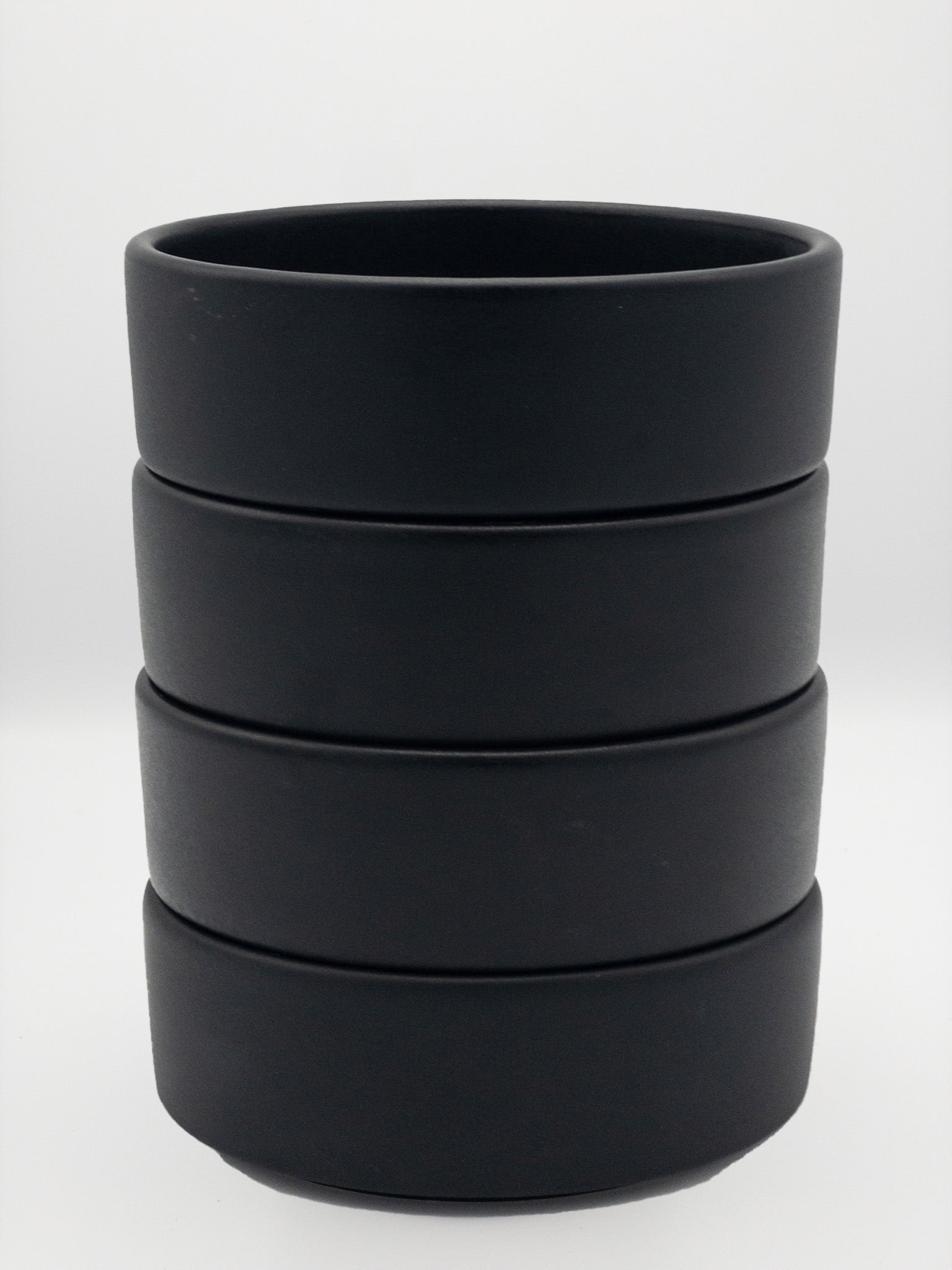 Modern American Entree Bowl Set of 4 - Matte Black Dinnerware for Home, Restaurant & Party Serving - Durable Ceramic Bowls for Soup, Salad, Pasta & Desserts