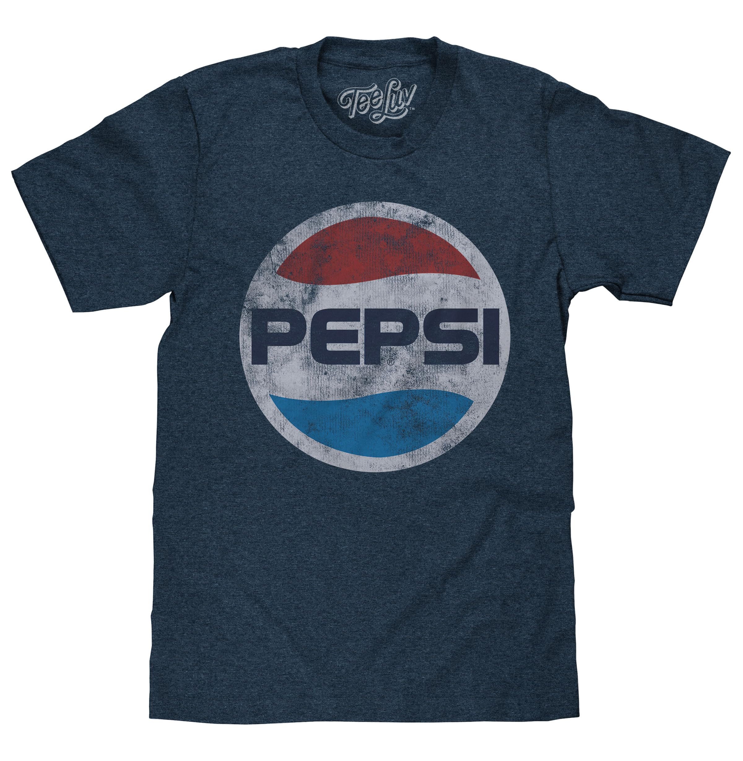 Tee Luv Vintage Dr Pepper Logo T-Shirt for Men - Soft Faded Graphic Tee - Casual Wear & Retro Style Outfit