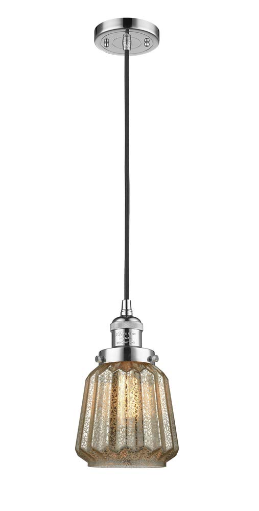 Innovations 201C-PC-G146-LED Mini LED Pendant Light Fixture - Polished Chrome Finish - Perfect for Kitchen Island, Dining Room, or Bar Lighting