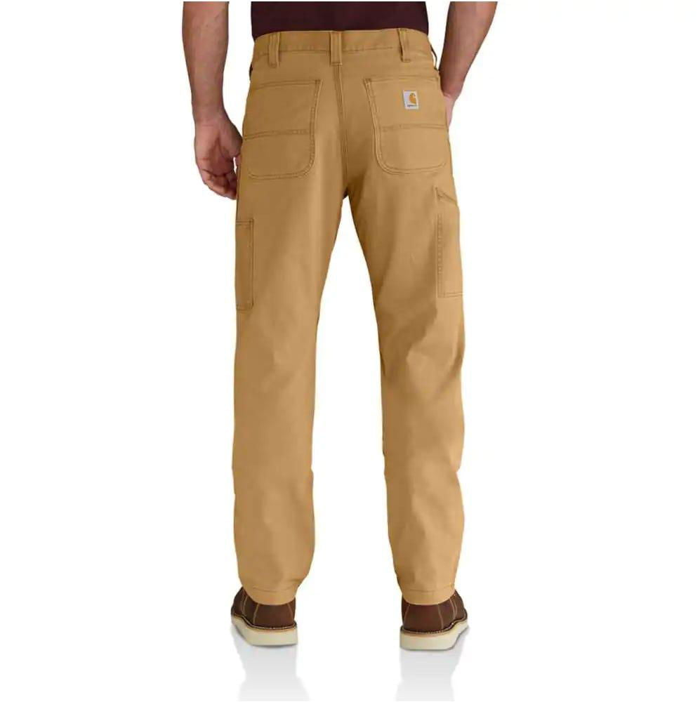 Rugged Flex® Rigby Double Front Work Pants for Men - Durable Hickory Brown Workwear for Construction & Outdoor Activities