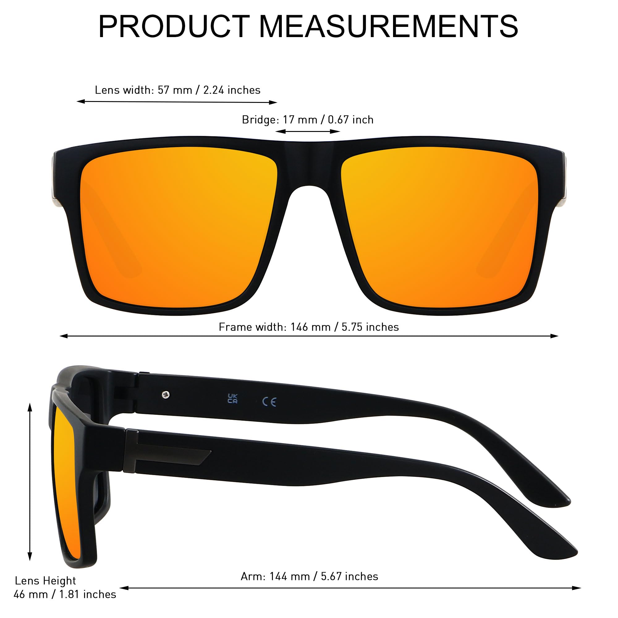 LYZOIT Square Polarized Sunglasses for Men & Women - UV Protection, Oversized Rectangle Shades for Driving, Beach & Outdoor Activities