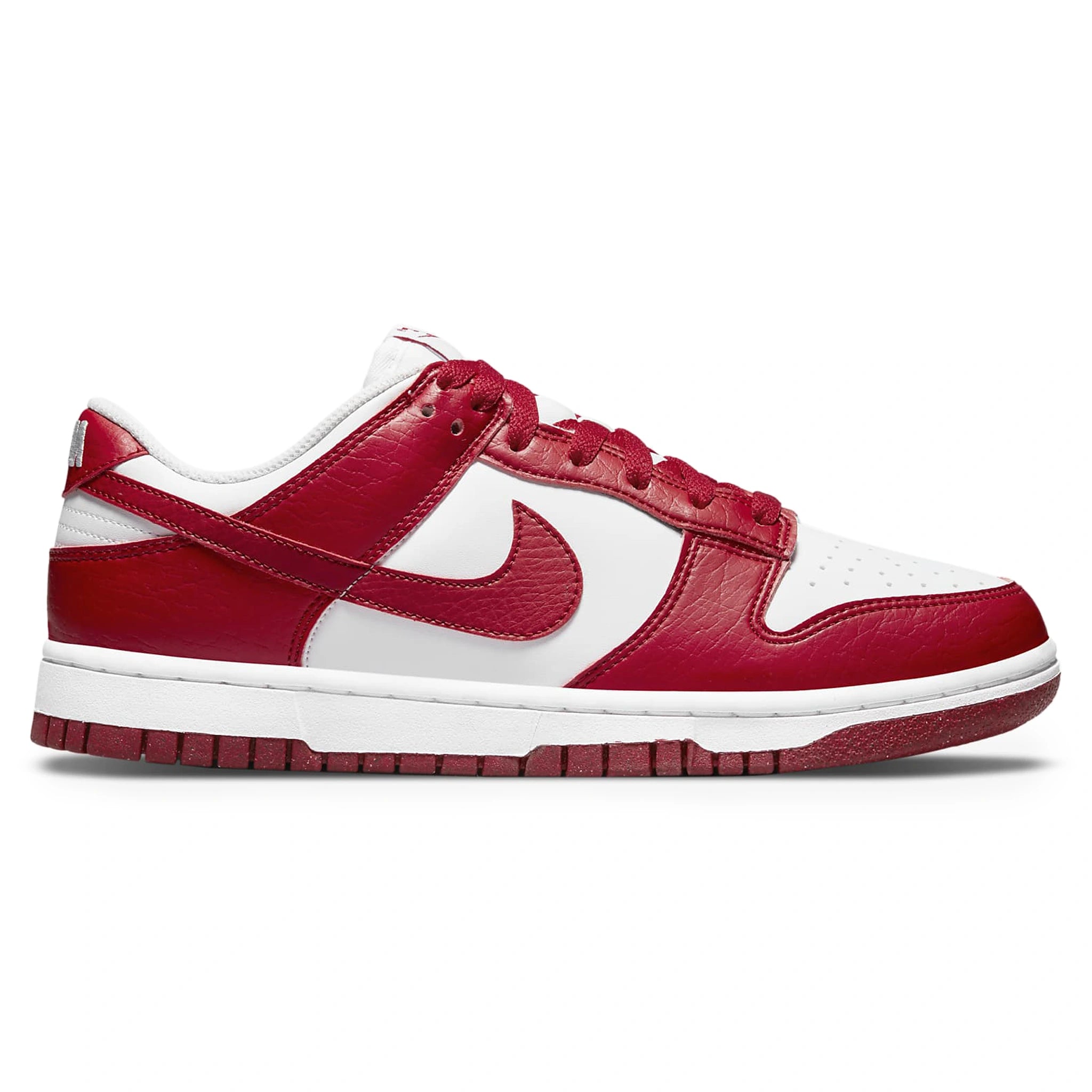 Nike Dunk Low Next Nature Women's Sneakers - White & Gym Red - Eco-Friendly Materials | Perfect for Casual Wear, Gym, and Street Style