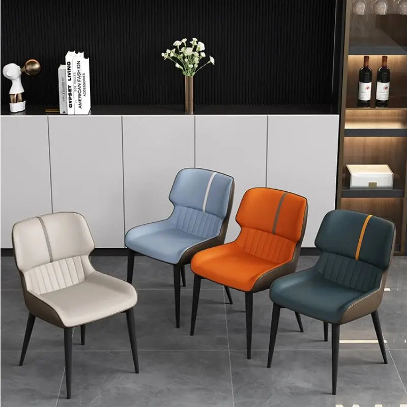 Premium Genuine Leather Dining Chair - Ergonomic Design for Ultimate Comfort - Perfect for Home, Restaurant & Office Use