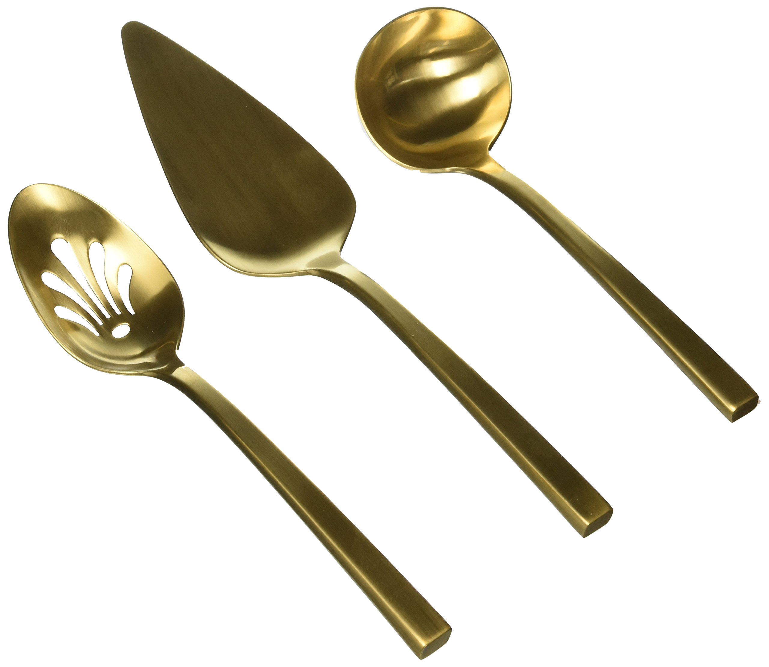 Wedgwood 3-Piece Polished Gold Serving Set - Elegant Tableware for Dinner Parties, Weddings & Special Occasions