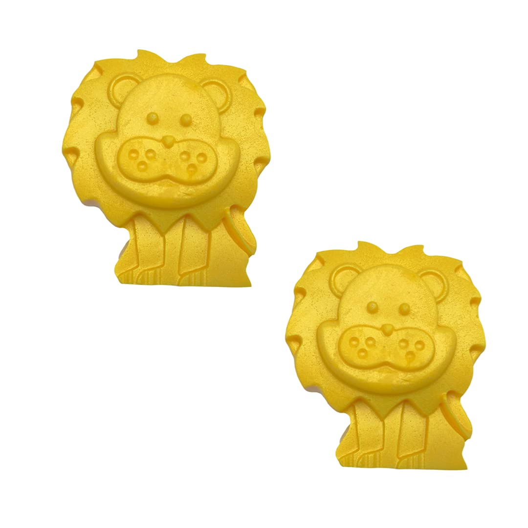 Handmade Natural Lion-Shaped Soap for Kids - Pack of 2 (100g Each) | Assorted Fragrances, Paraben & SLS Free | Perfect for Children's Bath Time, Birthday Gifts & Themed Parties