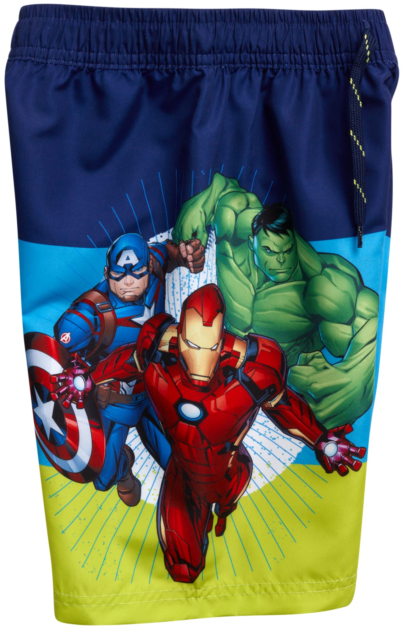 Marvel Avengers Boys' Swim Trunks - Spider-Man, Captain America, Hulk UPF 50+ Quick Dry Swim Shorts for Kids (2T-12) | Beach, Pool, Summer Water Play