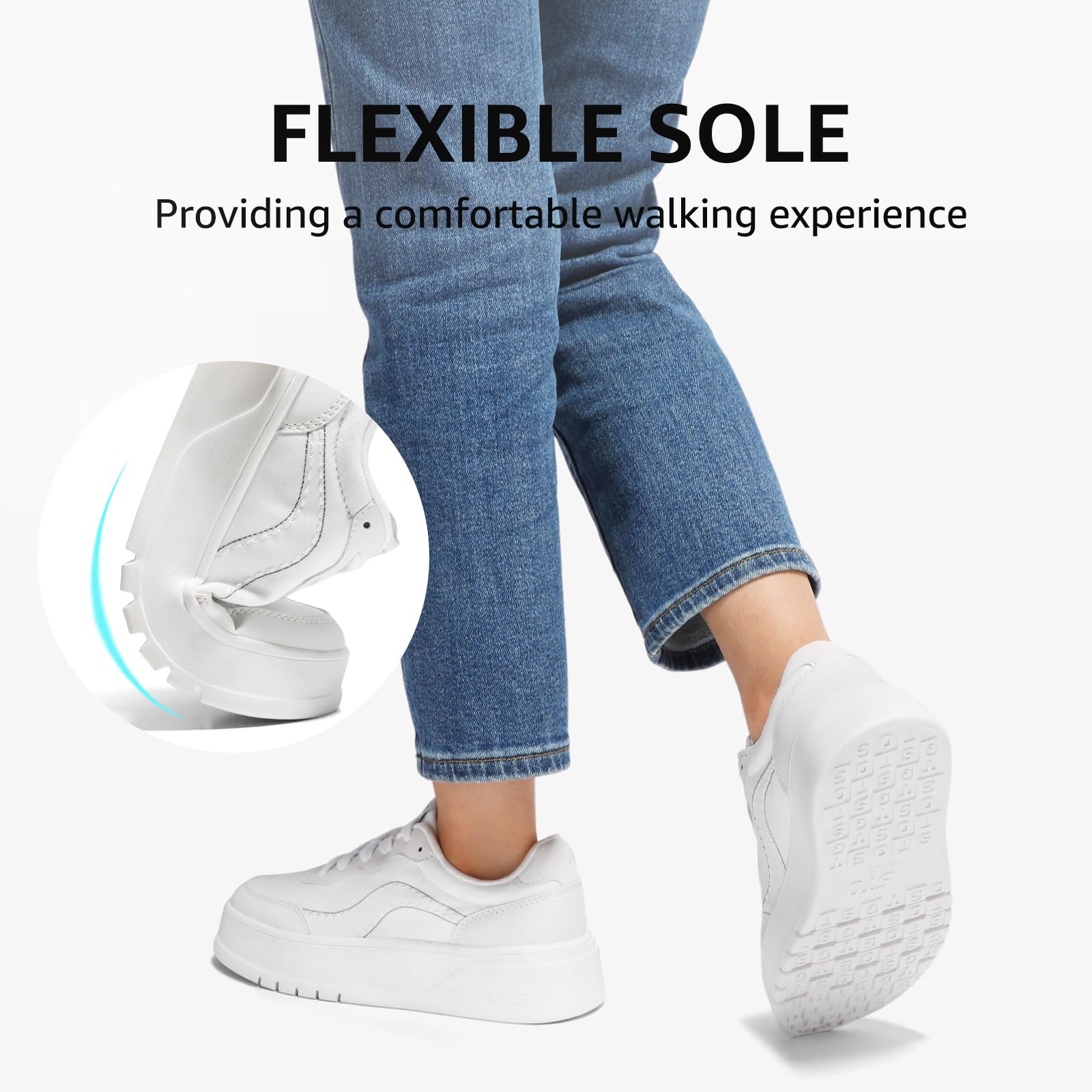 STQ Women's Platform Sneakers - Trendy Chunky Casual Shoes for Plantar Fasciitis Relief | Comfortable Walking Shoes for Work, Gym & Daily Wear