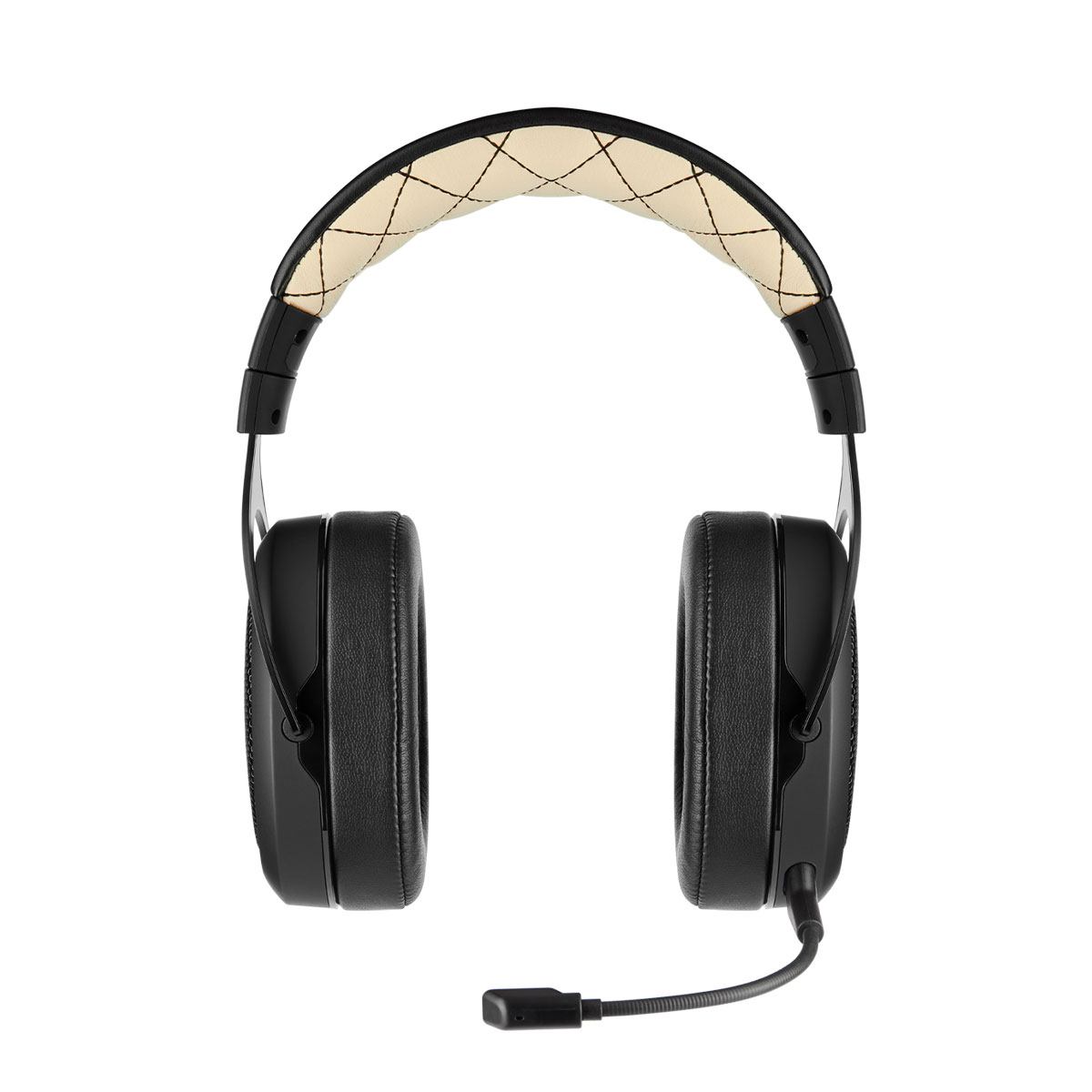 Corsair HS70 Pro Wireless Gaming Headset with 7.1 Surround Sound - Cream White | Comfortable Over-Ear Headphones for PC, PS4, PS5, Xbox | Perfect for Competitive Gaming, Streaming & Online Meetings