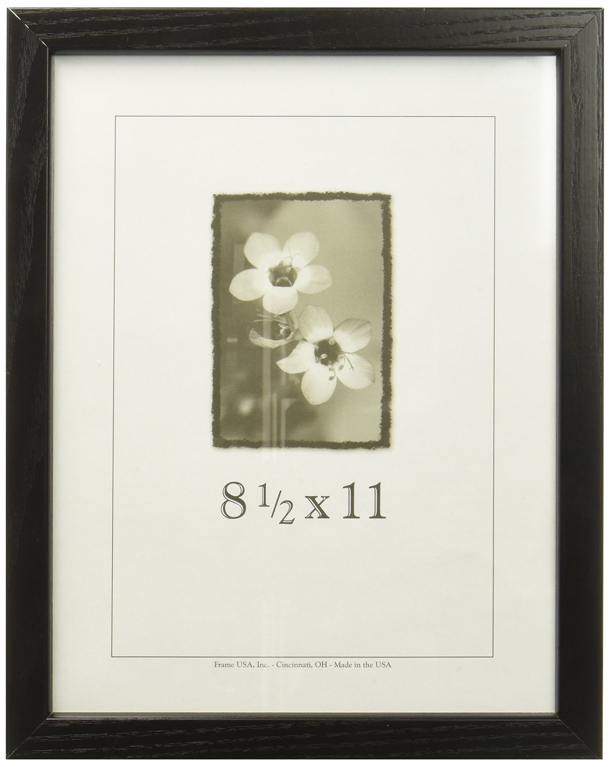 Frame USA Architect Series 8.5x11 Wood Picture Frame - Black for Photos, Artwork & Certificates - Perfect for Home, Office & Gallery Displays