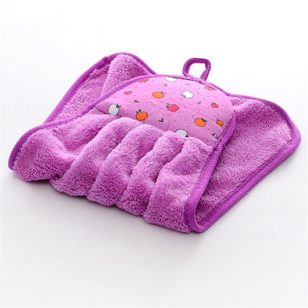 Coral Velvet Hand Towel 30x40cm - Soft Absorbent Kitchen & Bathroom Towel for Home Use