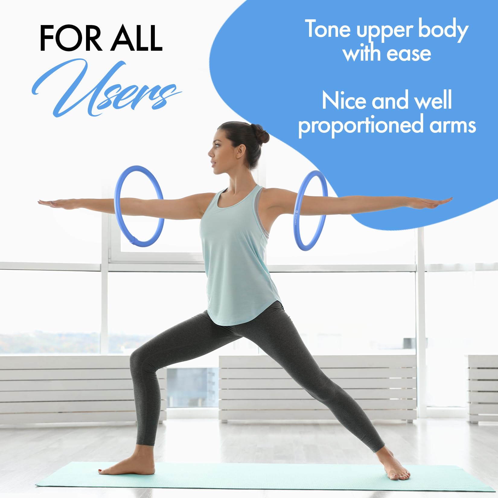 Weighted Arm Hoop for Adults - Mini Hula Hoop for Upper Body Workout - Strengthen Arms & Shoulders - Lightweight Portable Fitness Equipment - Perfect for Home Gym, Office Breaks & Outdoor Exercise