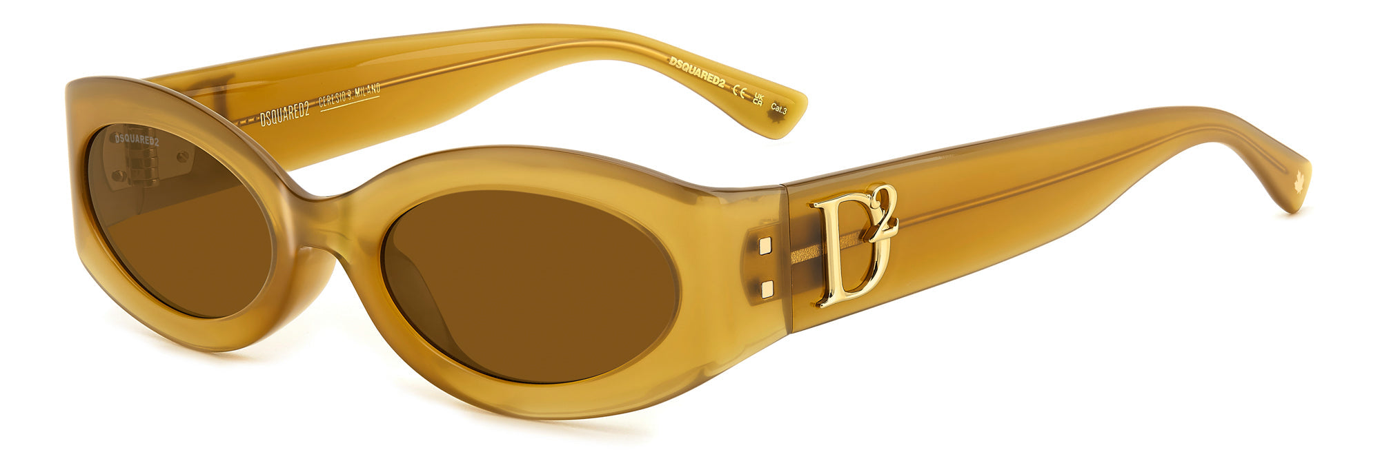 DSQUARED2 D2 0150/G/S Sunglasses - Polarized UV Protection Aviator Style for Men & Women - Perfect for Driving, Beach & Outdoor Activities