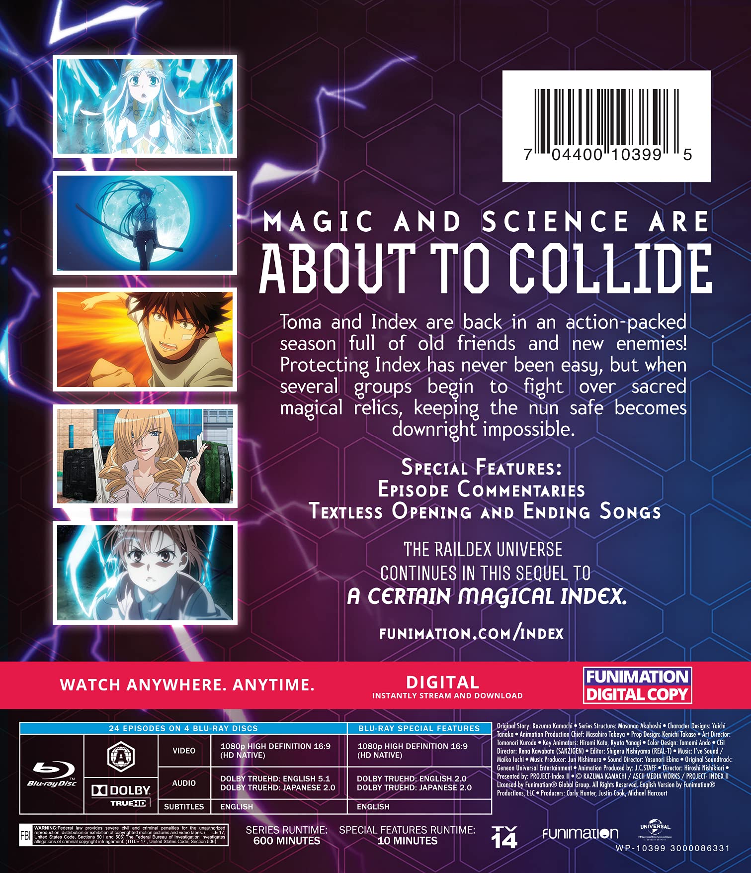 A Certain Magical Index II - Complete Season 2 Blu-ray | Anime DVD Box Set | Action Fantasy Series | Perfect for Anime Collectors & Sci-Fi Fans