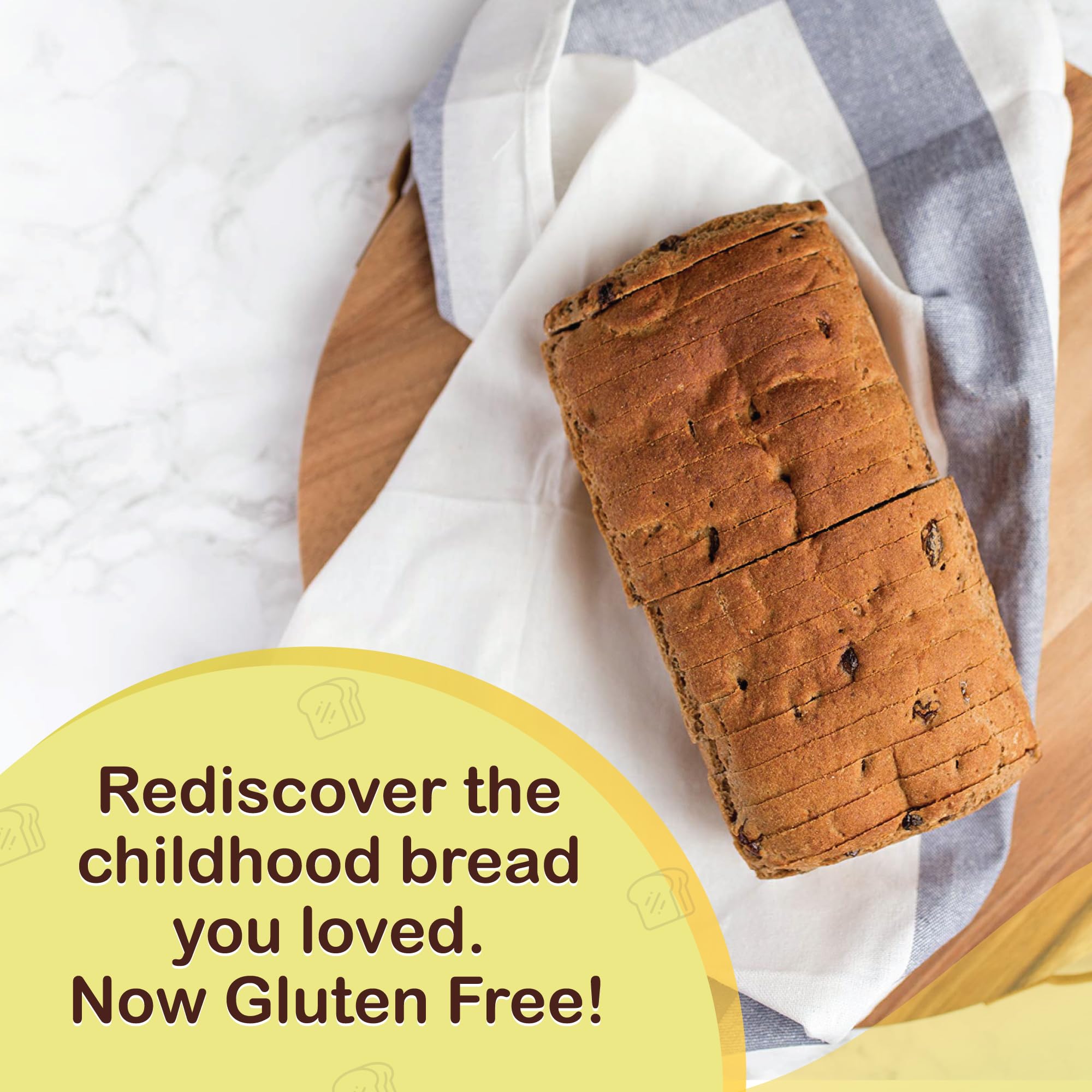 Gluten-Free Cinnamon Raisin Bread - 2 Pack | Healthy Breakfast & Snack Option | Perfect for Toasting, Sandwiches & Tea Time
