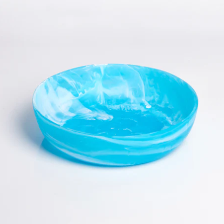 Aqua Swirl Small Round Bowl - Elegant Decorative Serving Bowl for Salads, Desserts, and Snacks | Perfect for Parties, Dining, and Home Decor