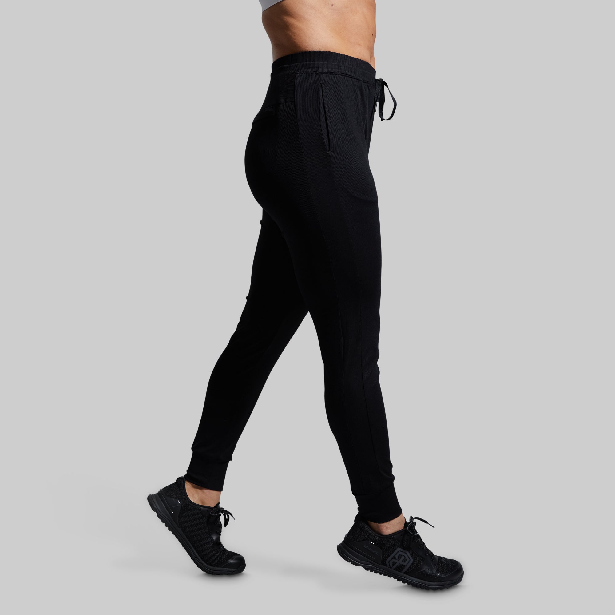 Women's Recovery Jogger Pants - Soft Post-Workout Lounge Pants for Yoga, Running & Relaxation (Black)