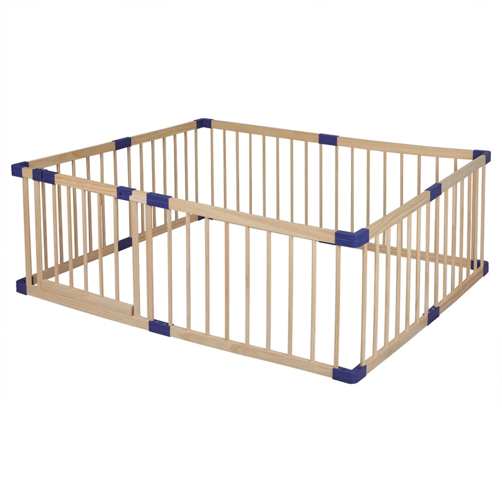 BoPeep Wooden Baby Playpen - Safety Gate & Child Play Fence for Toddlers - Secure Play Area for Indoor & Outdoor Use - Perfect for Living Room, Nursery, and Backyard