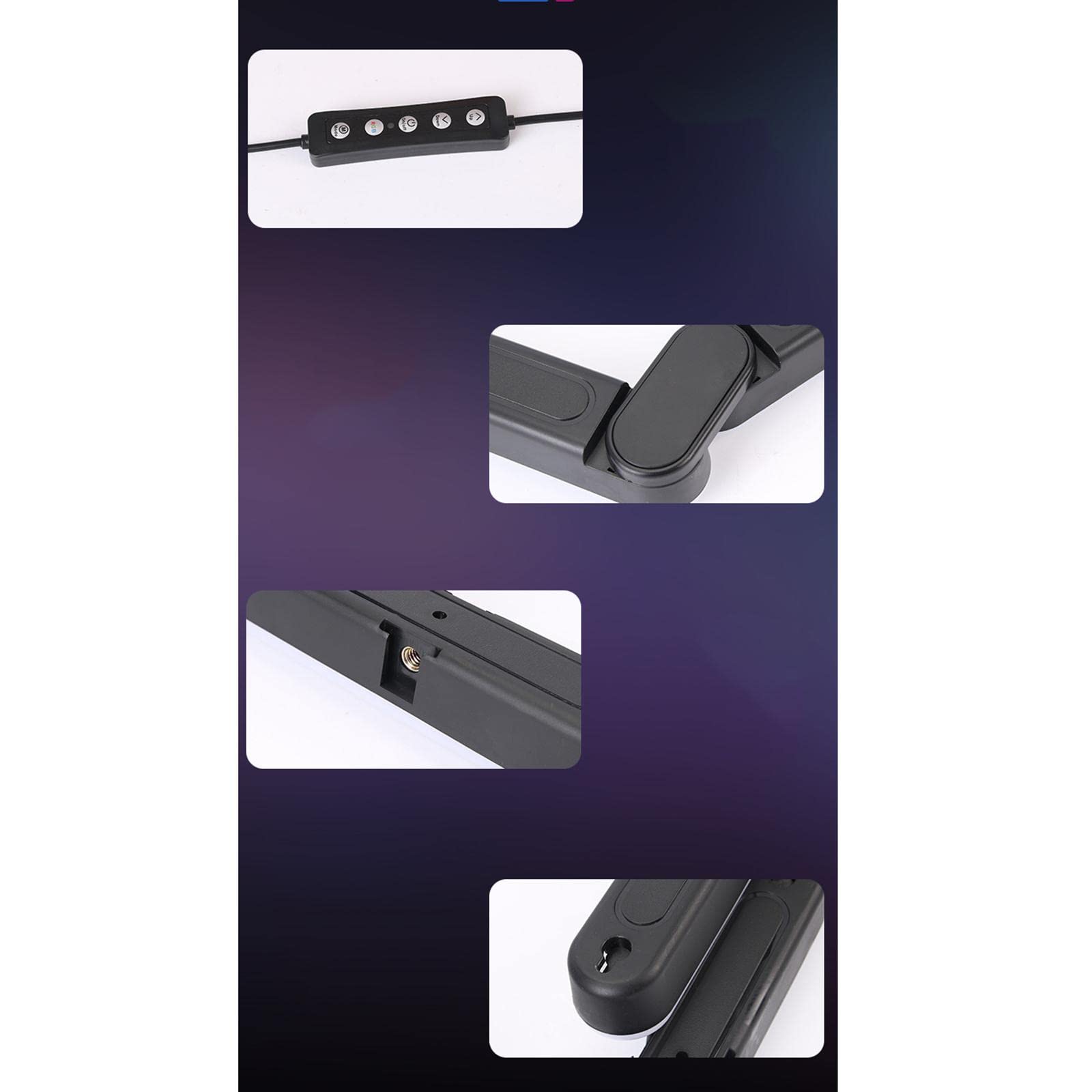 MYADDICTION RGB LED Folding Photography Light Bar - 3-Pack Fill Light for Video, YouTube, TikTok & Studio Shooting - Adjustable Color Temperature & Brightness for Cameras, DSLR, Smartphones & Vlogging