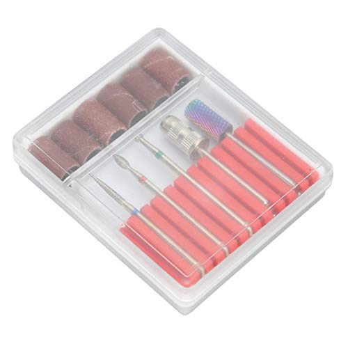 5pcs Professional Nail Drill Bits Set - Tungsten Steel Manicure Grinding Heads for Dead Skin Removal, Sanding & Polishing - Perfect for Home & Salon Nail Care
