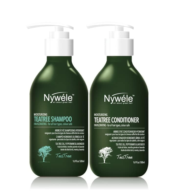 Tea Tree Mint Shampoo and Conditioner Set - 16oz Each for Scalp Care & Hair Growth - Refreshing Scalp Treatment for Dry, Itchy Scalp - Perfect for Daily Hair Wash & Scalp Revitalization