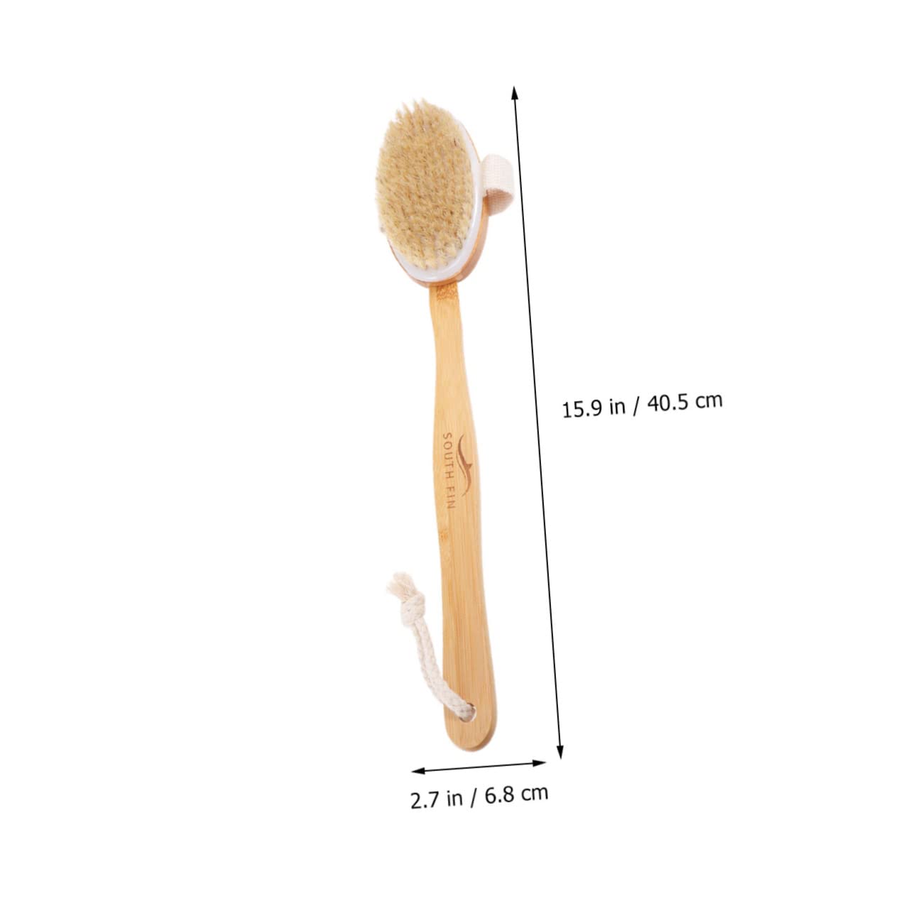 DOITOOL Exfoliating Body Brush - Natural Bamboo Wood Bath Brush with Bristles for Shower & Massage - Perfect for Exfoliation, Cleansing & Relaxation at Home or Spa