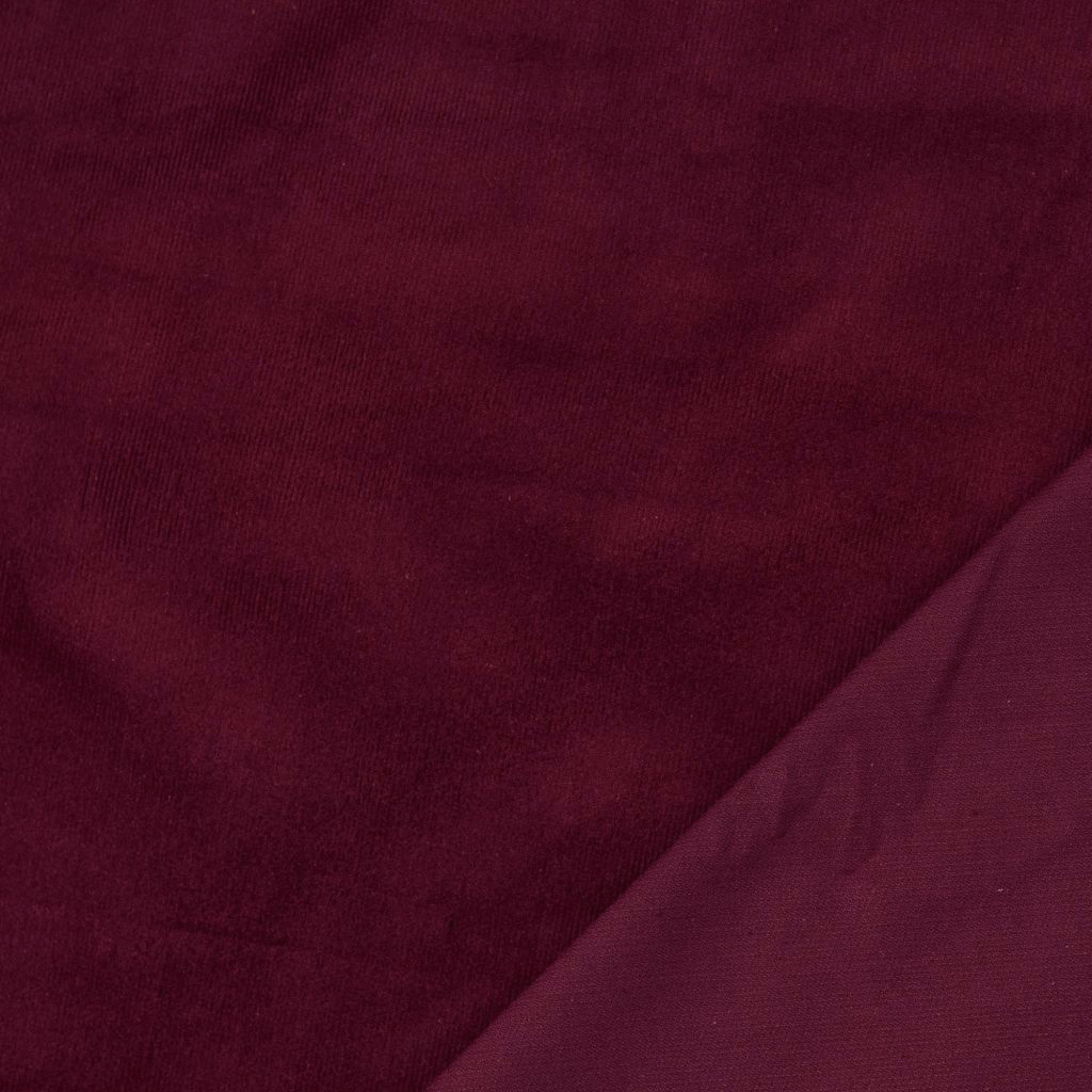 Stretch Cotton Needlecord Fabric - Burgundy Red - 40cm End of Bolt - Perfect for DIY Sewing, Crafts, and Upholstery Projects