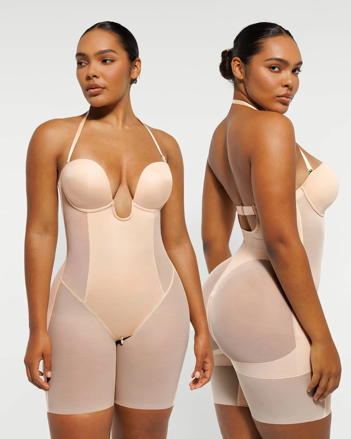 AirSlim® Deep Plunge Butt Lifting Bodysuit - Shapewear for Women, Tummy Control & Booty Enhancement | Perfect for Parties, Date Nights & Special Occasions