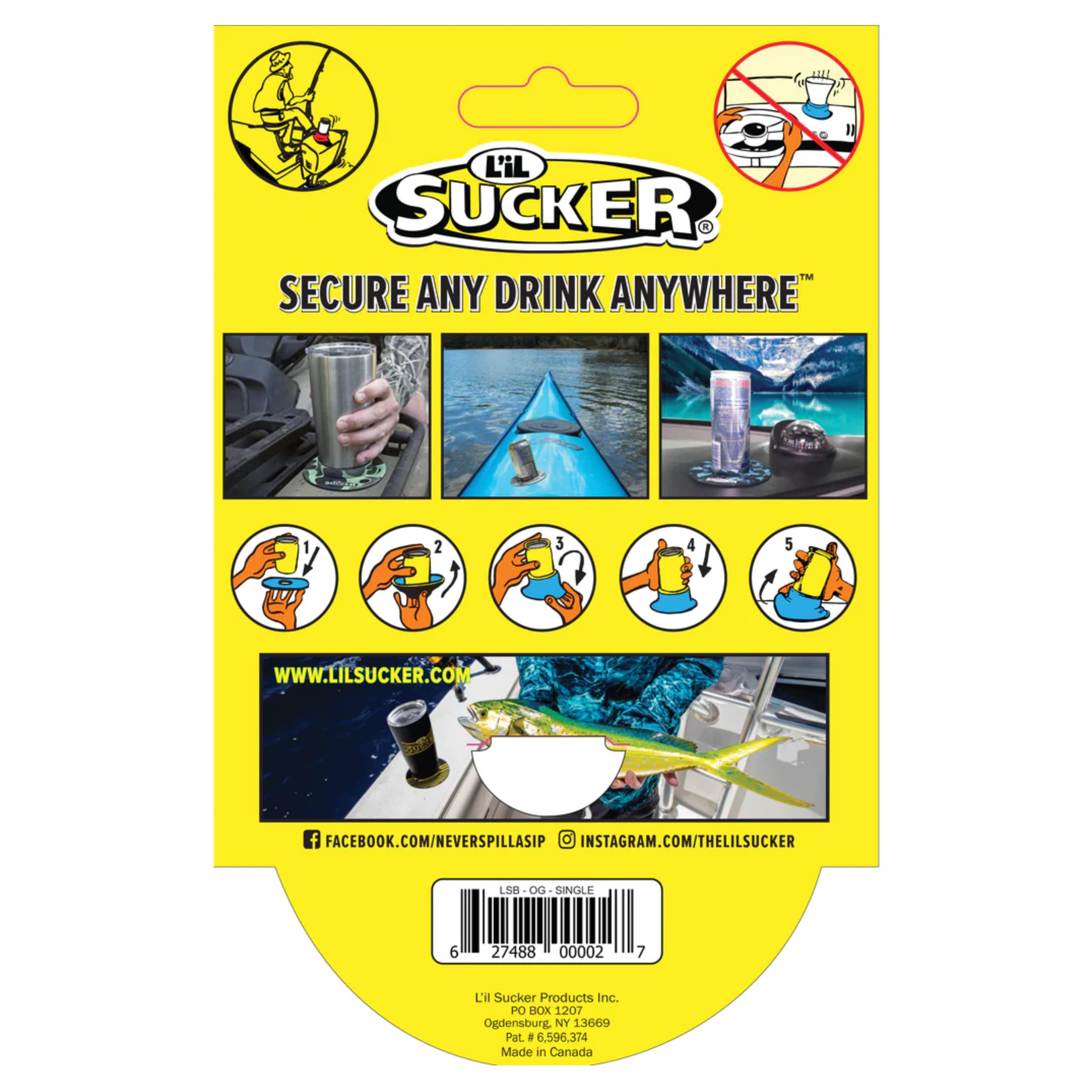 Non-Slip Mahi Skin Suction Cup Holder - Secure Drink Support for Boats, Trucks & ATVs | Anti-Spill Can & Bottle Coaster | Perfect for Outdoor Adventures, Road Trips & Marine Use