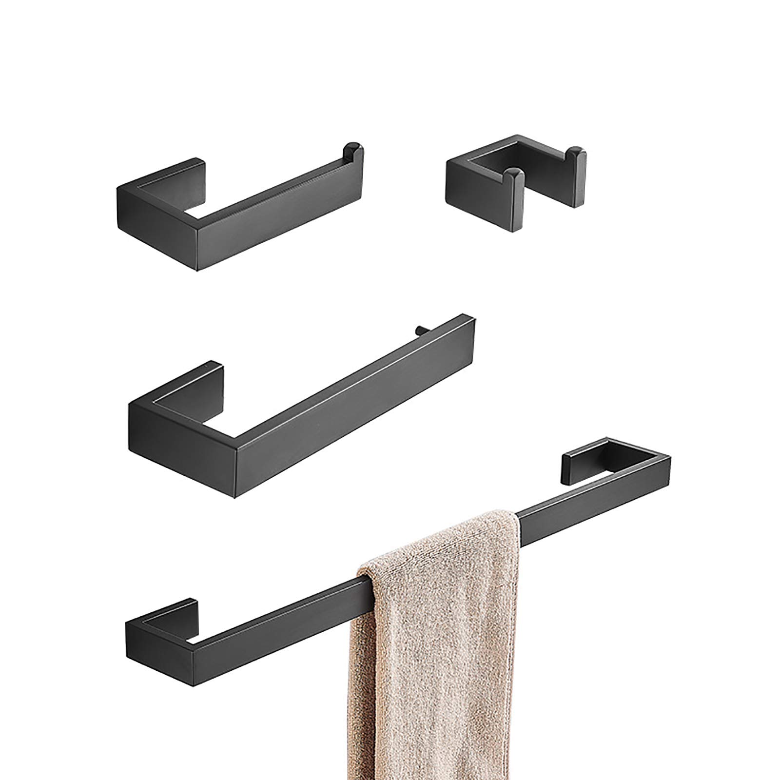 Modern 4-Piece Stainless Steel Bathroom Accessories Set - 23.6