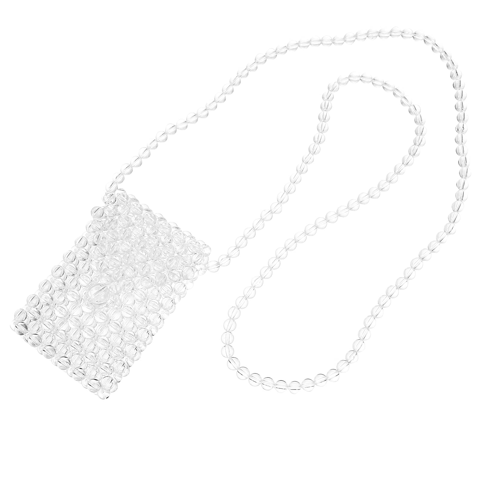 Amosfun Mini Woven Bead Handbag - Handmade Vertical Single Shoulder Purse for Women & Girls | Perfect for Parties, Dates, and Everyday Use