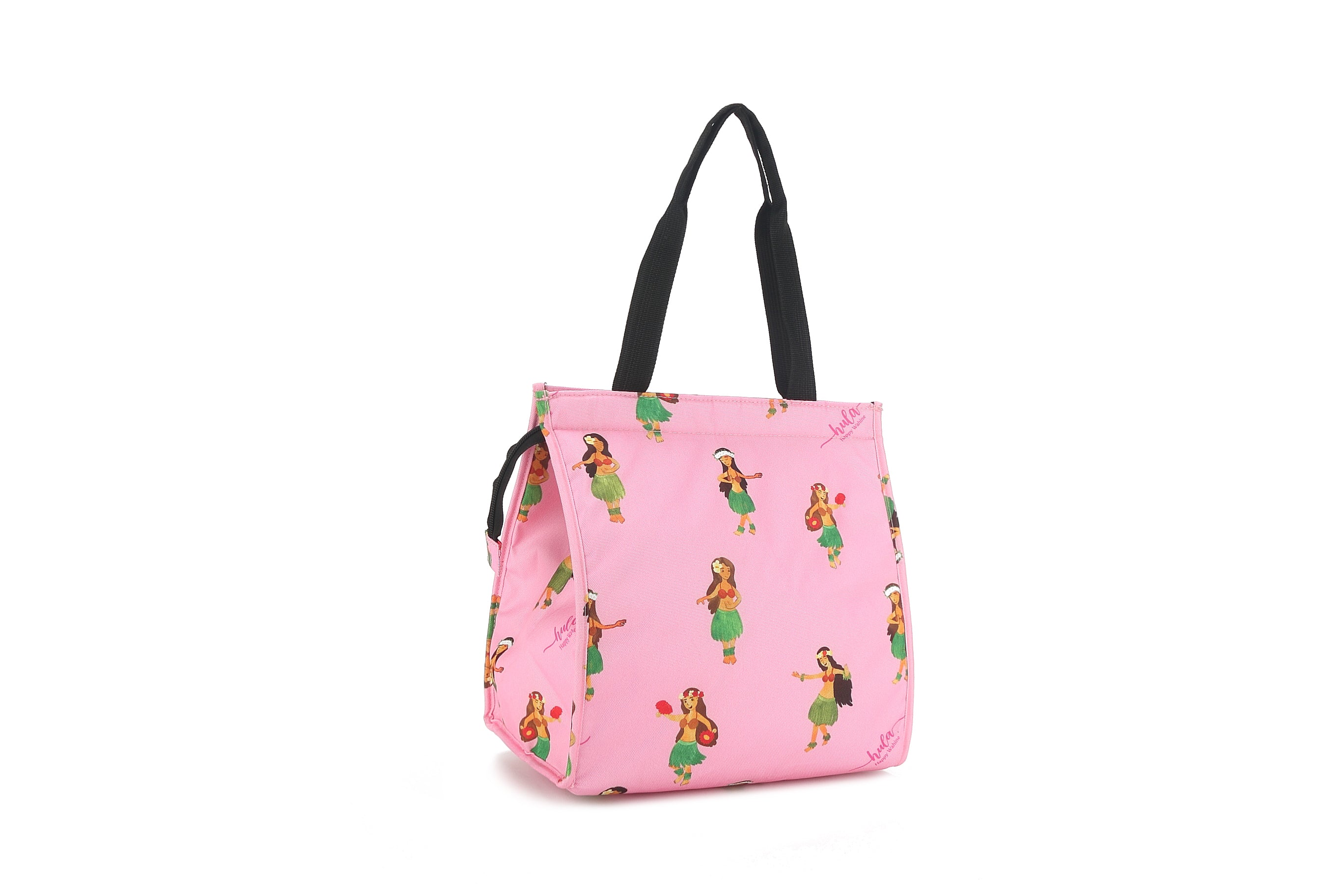 Insulated Lunch Tote Bag for Women - Small Pink Hula Girl Design | Perfect for Work, School & Picnics | Keeps Food Fresh & Cool