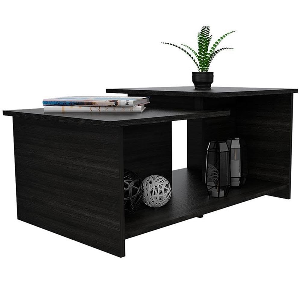 BOWERY HILL Modern Espresso Rectangular Coffee Table - Perfect for Living Room, Office & Lounge Areas