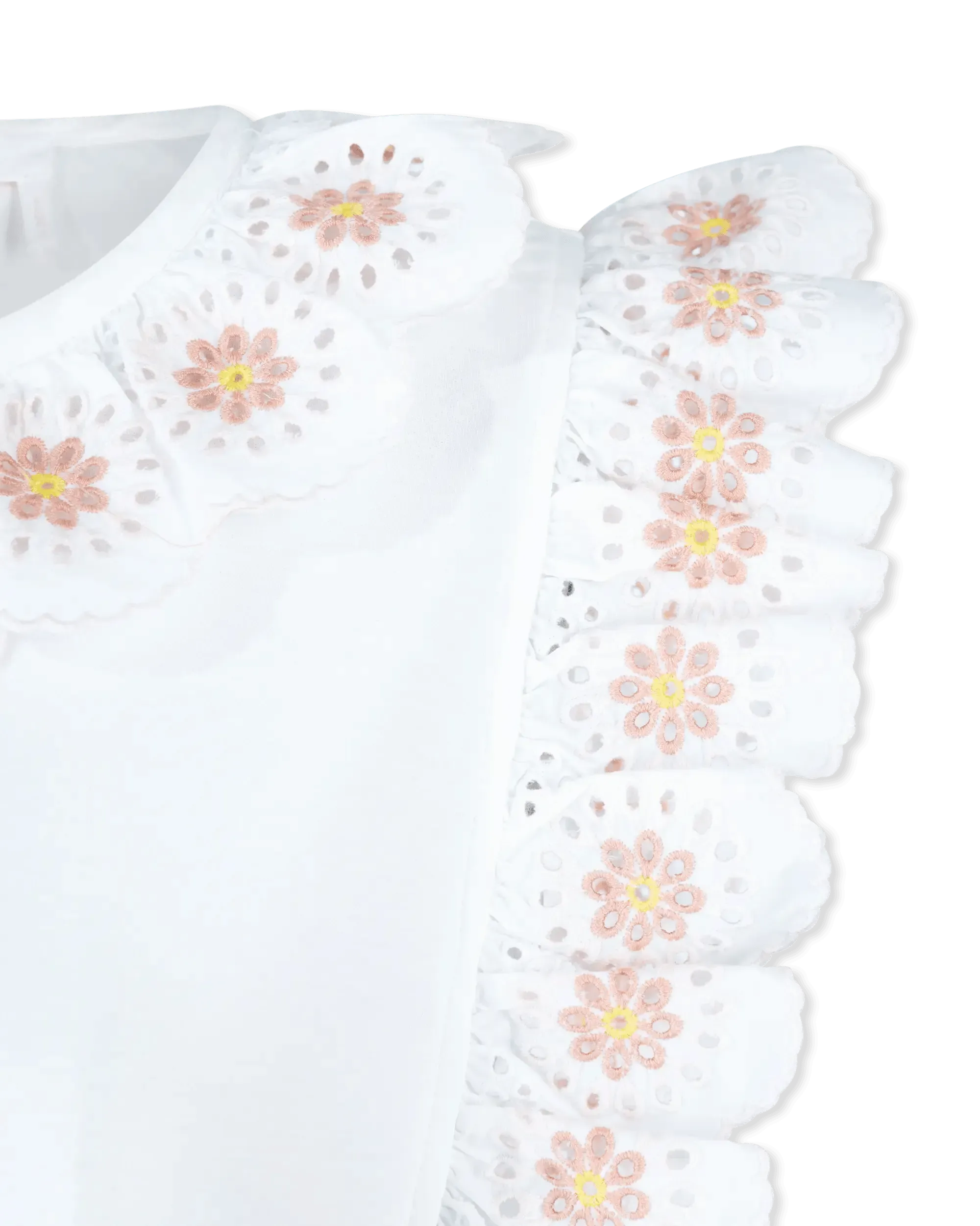 Floral Embroidered Short Sleeve Blouse for Women - Summer Casual Tops for Outing, Dating & Vacation