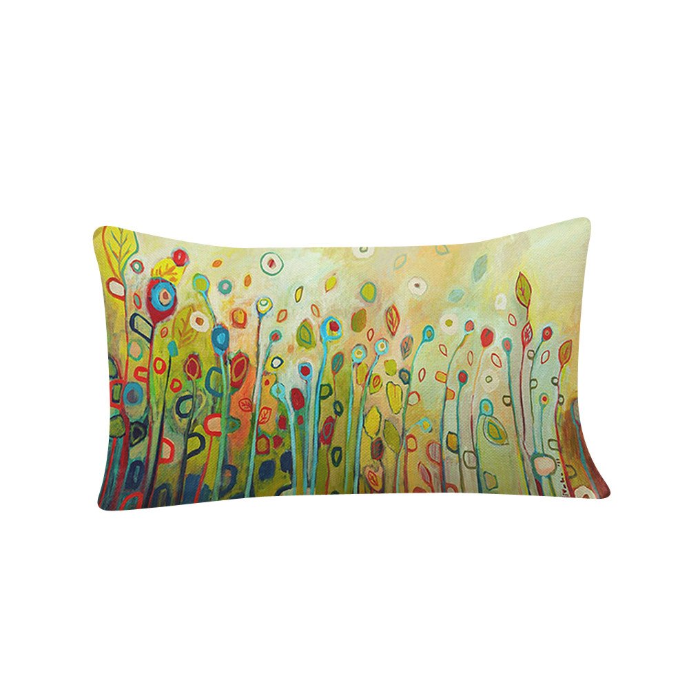 iYBWZH Floral Bird Print Throw Pillow Covers - 18x18 Inch Square Decorative Cushion Covers for Sofa, Bed, Living Room - Home Decor Accent Pillow Cases for Seasonal & Festival Decorations - Perfect for Cozy Reading Nooks and Boho Chic Interior Styling
